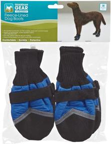 img 4 attached to 🐾 Blue Fleece Lined Pet Boots by Guardian Gear