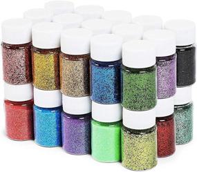 img 4 attached to Vibrant 30-Color Juvale Fine Glitter Pack: Perfect for DIY Slime, Arts, Crafts (0.7 oz, 30 Pack)