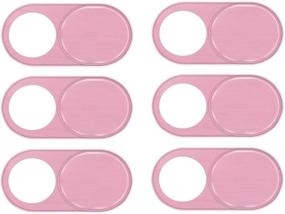 img 4 attached to 📷 COOLOO Ultra Thin Metal Camera Cover Slide for MacBook Pro, iMac, Computer, Smartphone, PC, iPad Pro, Tablet Notebook, iPhone 8/7/6 Plus - 6 Pack, Pink - Privacy Protector