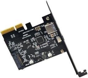 img 1 attached to 🔌 Sintech PCI-E 4X в адаптер USB 3.0 с чипсетом Asmedia ASM3142 - карта расширения PCI Express Type C Gen 2