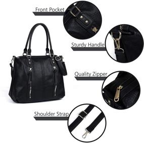 img 2 attached to 👜 Multiple Satchel Shoulder Crossbody Handbags for Women with Matching Wallets