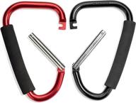 🧷 7.5" carabiner 2 pack clips hooks - grocery bag holder - mom stroller hooks - multi-functional utility for camping, shopping bags - typhon east логотип