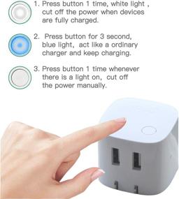 img 1 attached to 🔌 Versatile Foldable Dual USB Wall Charger: BULL USB Adapter for Multiple Devices with Auto Shut Off