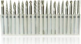 img 4 attached to 🔧 Aiskaer 20pcs 3mm Shank Tungsten Steel Solid Carbide Rotary Files Diamond Burrs Set for Woodworking Drilling Carving Engraving with Dremel Tool