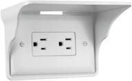 🔌 storage theory power perch: horizontal wall outlet shelf for easy organization and cord management - white 1-pack logo