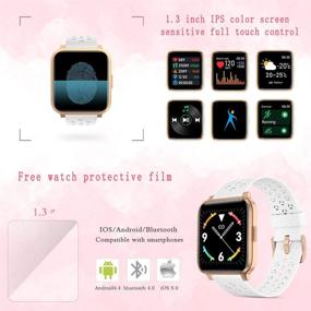 img 3 attached to 📱 FLIAN Smartwatch for Men and Women - Heart Rate Sleep Monitor, Step Counter, Calorie Tracker, IP68 Waterproof Bluetooth Watch for Android and iOS Phones (White)
