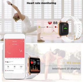 img 2 attached to 📱 FLIAN Smartwatch for Men and Women - Heart Rate Sleep Monitor, Step Counter, Calorie Tracker, IP68 Waterproof Bluetooth Watch for Android and iOS Phones (White)