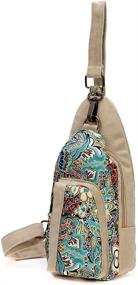 img 1 attached to 🦋 Butterfly Women's Canvas Inclined Shoulder Handbags & Wallets for Shoulder Bag Fashion