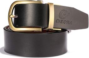 img 2 attached to CIEORA Genuine Leather Reversible E01Brown Men's Accessories and Belts