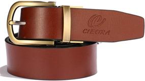 img 1 attached to CIEORA Genuine Leather Reversible E01Brown Men's Accessories and Belts