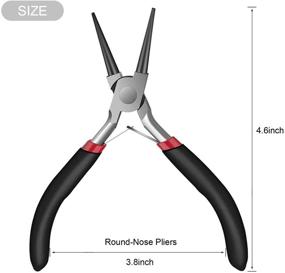 img 3 attached to 🔧 Строительные круглогубцы FENGWANGLI 5 дюймов – Эргономичный инструмент для изготовления петель и обмотки проволоки, черный.
