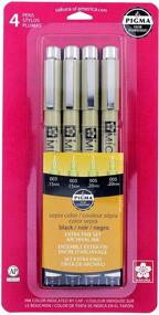 img 3 attached to Sakura Pigma Micron Blister Card Ink Pen Set, Black Sepia, 003 005 Black Sepia 4 Count