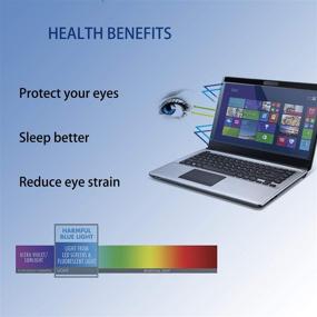 img 2 attached to 💻 No Bubble 14 Inches Removable Anti Blue Light Filter, Blue Light Blocking & Anti-Glare Screen Protector for PC Laptop Computer Screens 14" Display 16:9