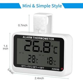 img 2 attached to 🌡️ Enhanced Refrigerator and Freezer Thermometer: Optimal Temperature Monitoring, High/Low Temperature Alarm Included