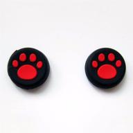 🎮 protective thumb grip stick joystick cover caps + trigger buttons sticker for ps4 controller - red logo