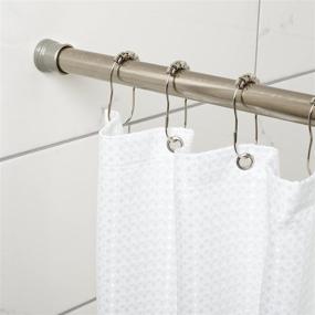 img 2 attached to Zenna Home Adjustable NeverRust Rustproof Tension Curtain Rod, Aluminum Shower Rod, 44-72 Inches, Brushed Nickel Finish