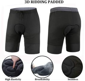 img 2 attached to 🚵 Premium Loose-fit Men's Mountain Bike Shorts with 3D Padding for Biking, Cycling, and Lightweight Bicycle Riding Trainning