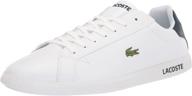 👟 lacoste graduate sneaker: premium white leather men's shoes and fashion sneakers logo