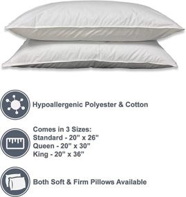 img 2 attached to Queen Size Pillow 🛏️ with Pillowtex Premium Polyester Fill