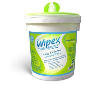 img 2 attached to 🍋 Wipex Table Bussers Natural Table & Surface Cleaning Wipes - 400 ct, Cloth made with Vinegar, Propolis, Clove & Cinnamon Oil (2 pk)