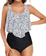 edelqual tankini swimsuits bathing ruffled logo