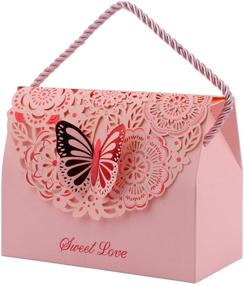 img 3 attached to 🎁 Stunning 20pcs Wedding Decorative Boxes with Butterflies - Perfect for Gift-Giving at Anniversaries, Birthdays, Baby Showers & Bridal Showers - Pink, 5.8"x2.9"x4.3