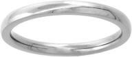 💍 sabrina silver titanium wedding band/thumb ring/toe ring - 2mm thin comfort-fit, high polish - sizes 1-10 logo