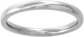 img 4 attached to 💍 Sabrina Silver Titanium Wedding Band/Thumb Ring/Toe Ring - 2mm Thin Comfort-Fit, High Polish - Sizes 1-10