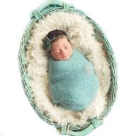 🌈 stretch wrap photo props for newborns - light blue baby photography prop by sunmig logo