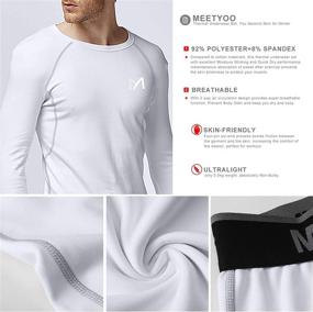 img 3 attached to MEETYOO Mens Sport Long Johns: Optimal Base Layer for Active Performance
