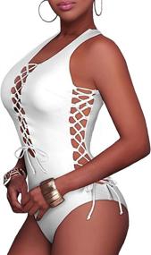 img 2 attached to 👙 Holipick Women's Cutout Swimsuit – Stylish Swimwear, Perfect for Women's Clothing in Swimsuits & Cover Ups