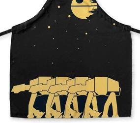 img 3 attached to 🌟 Оригинальный кухонный фартук Star Wars, демонстрирующий Звезду Смерти и шагающих AT-AT, идеальный аксессуар и предмет декора для кухни.