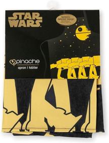 img 1 attached to 🌟 Оригинальный кухонный фартук Star Wars, демонстрирующий Звезду Смерти и шагающих AT-AT, идеальный аксессуар и предмет декора для кухни.