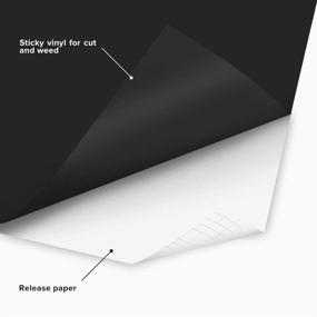 img 1 attached to 🖤 Glossy Permanent Black Vinyl Sheets for Windows, Walls, Cups, & Doors - 5pcs Craft Vinyl Precut Sheets for Cricut, Silhouette Cameo & Crafting Machines