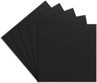 🖤 glossy permanent black vinyl sheets for windows, walls, cups, & doors - 5pcs craft vinyl precut sheets for cricut, silhouette cameo & crafting machines logo