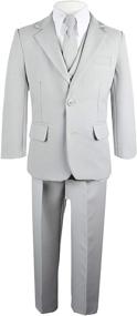 img 4 attached to 🤵 Classic and Stylish Black Bianco Boys Solid Suit for Boys' Suits & Sport Coats