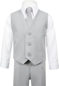 img 2 attached to 🤵 Classic and Stylish Black Bianco Boys Solid Suit for Boys' Suits & Sport Coats