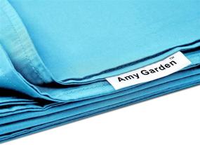 img 3 attached to 🌙 Premium Sky Blue Amy Garden Duvet Cover for Weighted Blanket - Comfortable & Stylish - 60x80 Inch