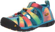 keen kids seacamp sandal: blue girls' athletic shoes for active moments logo