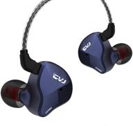 🎧 cvj csn все металлические наушники 5ba 1dd 6-драйвер hifi бас iem - профессиональный качественный внутриканальный монитор с отсоединяемым кабелем (синий) логотип