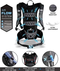 img 2 attached to 🥶 Optimal Cooling FREEMOVE Hydration Pack Backpack - 5-Hour Cold Water Retention, 2L Hydration Bladder with Cooler Bag, Adjustable Fit, Multiple Pockets, 10L Capacity - Ideal for Hiking, Running, Cycling, MTB