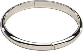 img 4 attached to 14K Gold-Plated or Sterling Silver Classic Baby Bangle Bracelet for Children and Adults