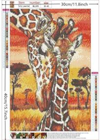 img 3 attached to 🖌️ Enhance Your Décor with DIY 5D Diamond Painting Kit - Full Drill Rhinestone Embroidery for Adults - Giraffe Theme (11.8X15.7inch)