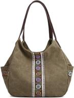 worldlyda shopper shoulder embroidery upgraded women's handbags & wallets and totes logo