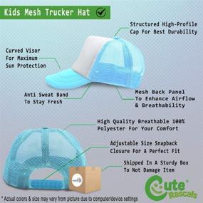 img 3 attached to Adorable Custom Kids Trucker Hat with Rainbow Design – Adjustable Polyester Caps for Boys & Girls