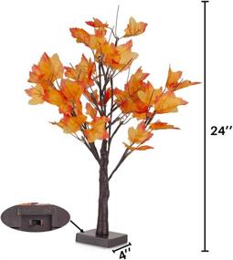 img 2 attached to 🍁 24-Inch LED Maple Leaves Fall Centerpiece Table Decorations for Thanksgiving and Christmas - IESTAR Fall Home Decor