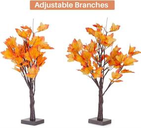 img 1 attached to 🍁 24-Inch LED Maple Leaves Fall Centerpiece Table Decorations for Thanksgiving and Christmas - IESTAR Fall Home Decor