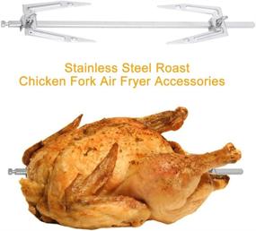 img 1 attached to 🍴 Stainless Steel Air Fryer Replacement Fork: BBQ Grill Accessories for Home, Kitchen, Outdoor Camping