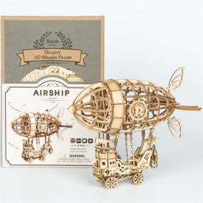 img 2 attached to Wooden Airship Puzzle for Adults - Rolife