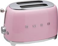 stylish smeg 2-slice toaster in pink with advanced toasting technology логотип